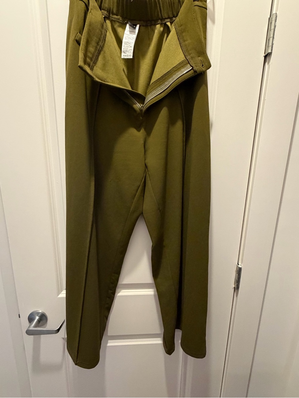 SHEIN Olive Green Wide-Leg High-Waist Pants